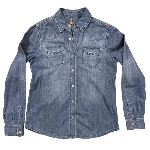 Stetson Women's Embroidered Desert Denim Shirt Size Medium - Picture 2 of 5